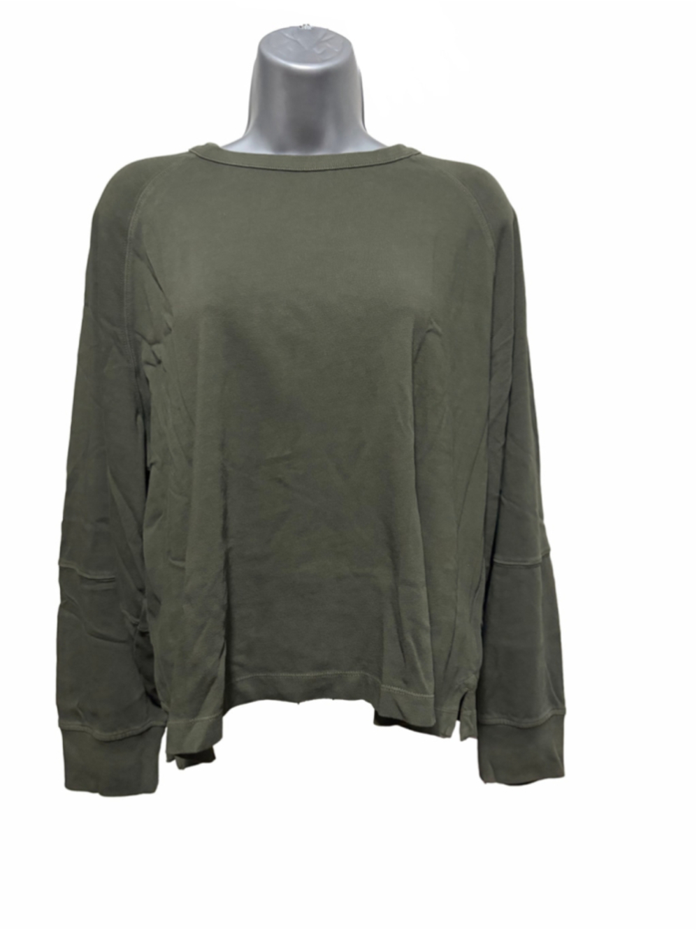 NWT Madewell Relaxed Long-Sleeve Raglan Tee in green Size large